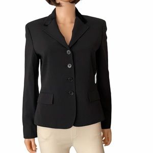 Lauren Ralph Lauren black wool blazer velvet collar